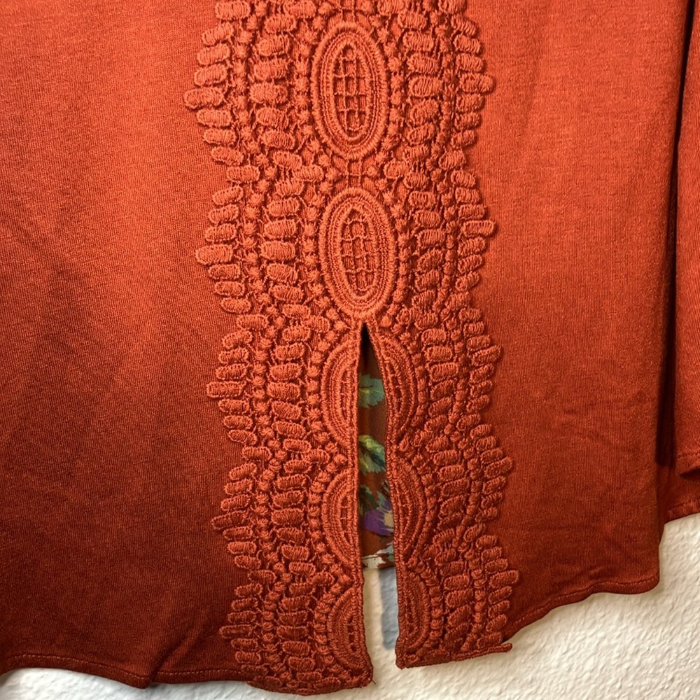 Daniel Rainn Rust Floral Sleeveless top PS NWT work shirt dress formal spring - Picture 6 of 7